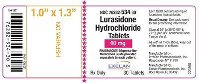 Lurasidone HCl_60 mg.jpg Lurasidone Hydrochloride Tablets_60mg - Lurasidone HCl 60 mg